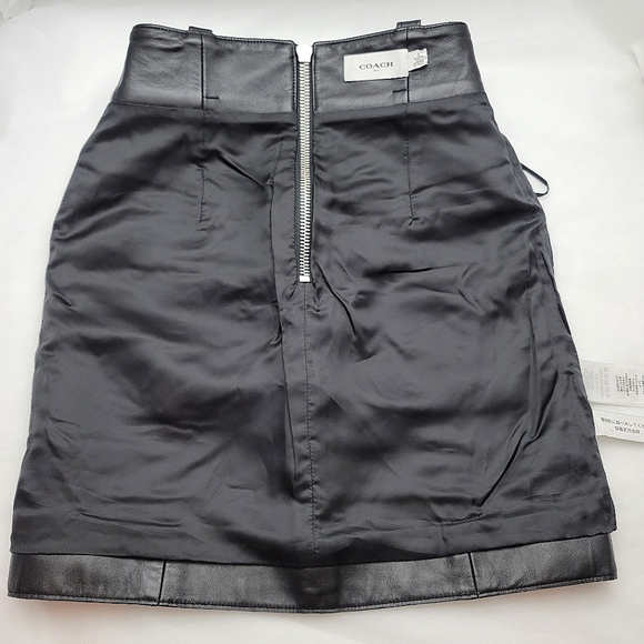 Coach 1941 Runway Resort 2017 Lamb Leather Mini Skirt - Picture 12 of 12